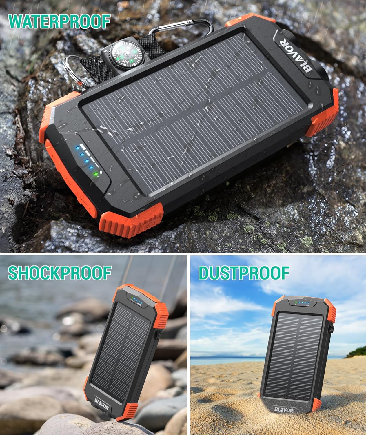 Rivanta Solar-Powerbank Notstrombank IPX4 | Karnz