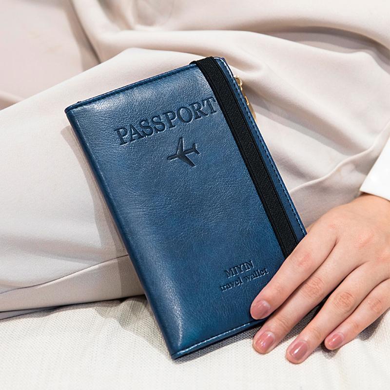 Herren Reisepass-Geldbörse aus Leder mit RFID-Blockierung | Karnz