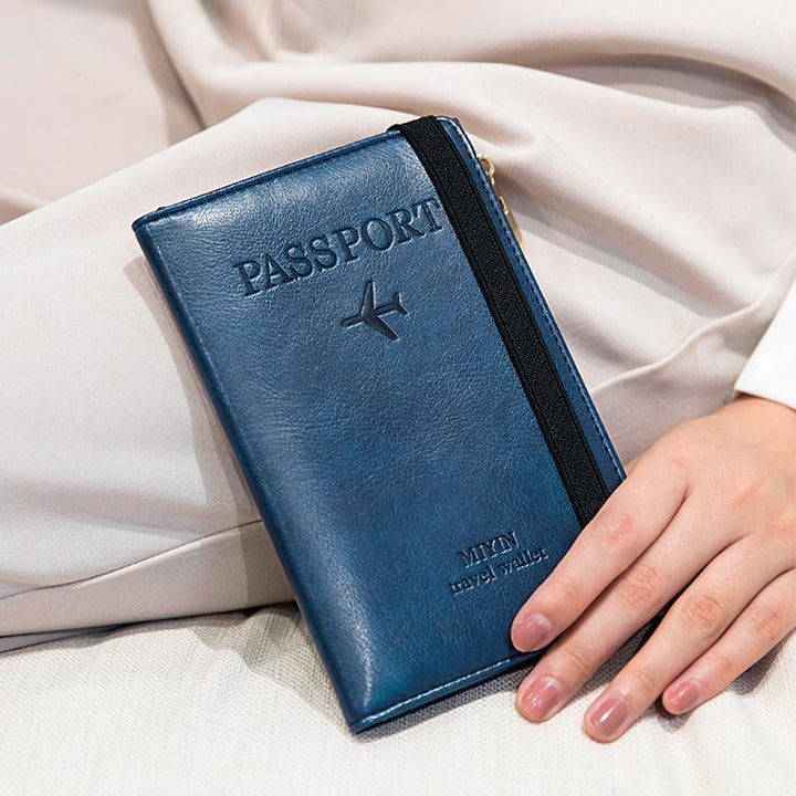 Herren Reisepass-Geldbörse aus Leder mit RFID-Blockierung | Karnz
