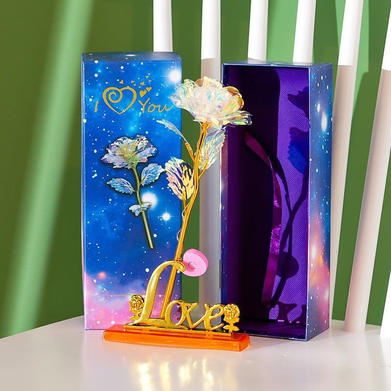Glänzende schlafende Rose Valentinstag