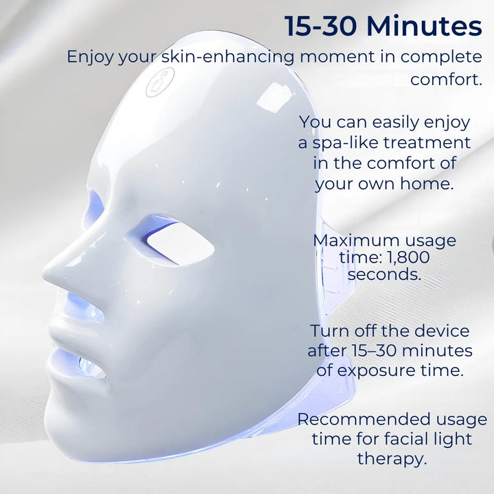 GlowSkin Pro LED-Lichttherapie-Maske | Stimuiert Kollagen - Reduziert Falten - Verbessert die Hautstruktur - Lindert Rötungen Névosa
