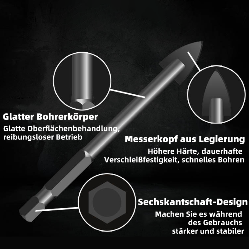 Dreieckbohrer mit Sechskantschaft aus Legierung | Karnz