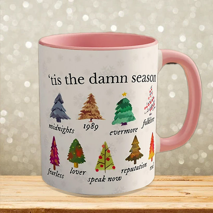 Tis The Damn Season Weihnachtstasse - Musikalbum als Weihnachtsbaum | Karnz