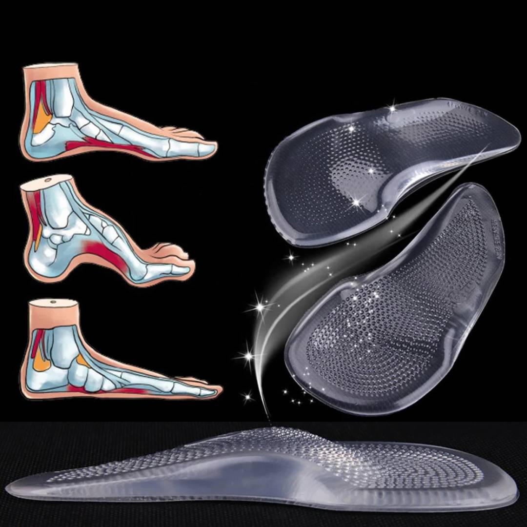 ComfortStep Gel Fußgewölbestütze Einlagen | Schmerzen in den Füßen lindern - Ermüdung reduzieren - Haltung verbessern - Stoßdämpfende Einlagen Karnz