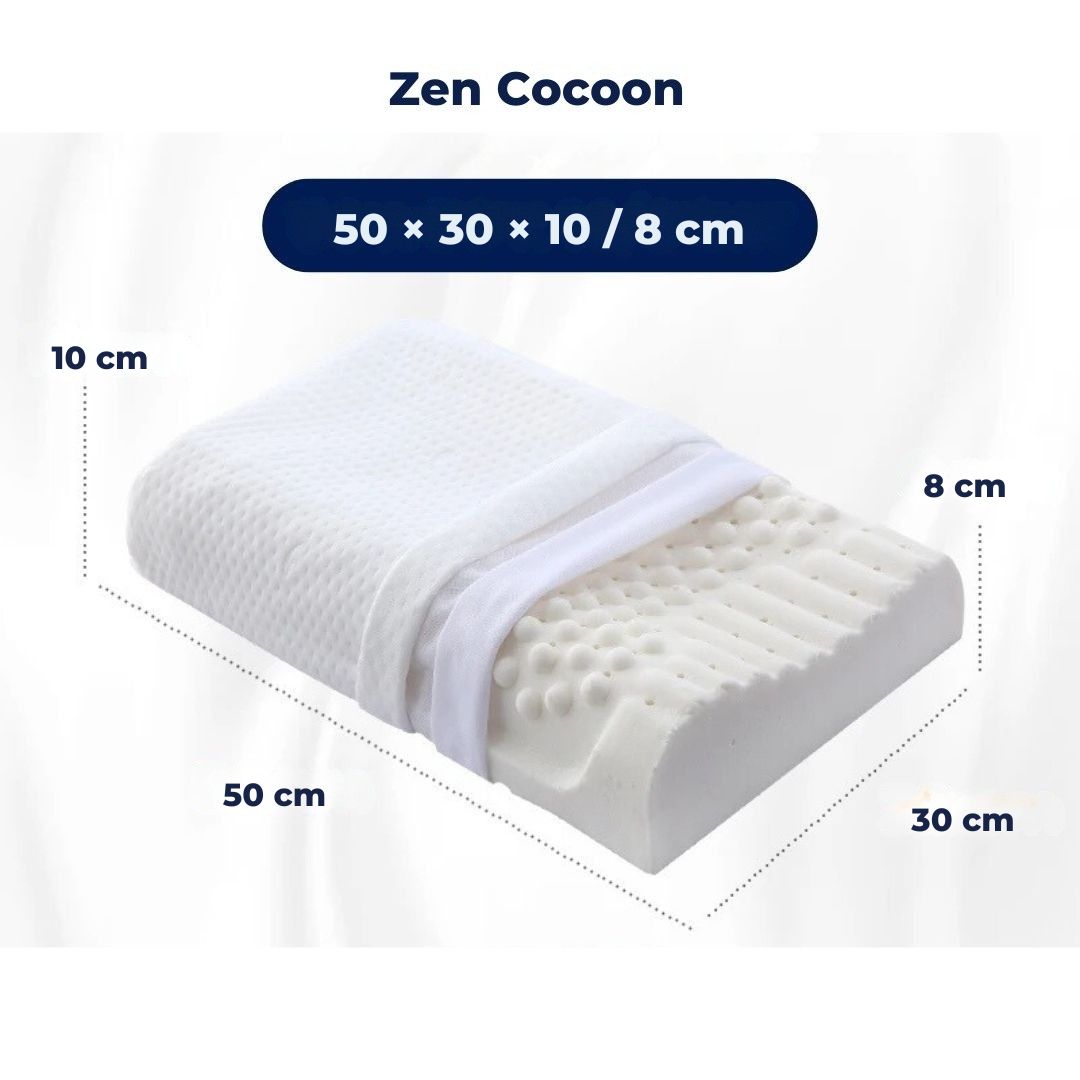 EcoNeck Comfort | 100% Naturkautschuk Orthopädisches Kissen - gegen Nackenschmerzen - Bequemes und Unterstützendes Kissen - Besserer Schlaf - Wellness Karnz