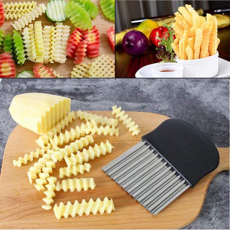 Wavy Blade Pommes Frites Schneider aus Edelstahl | Karnz