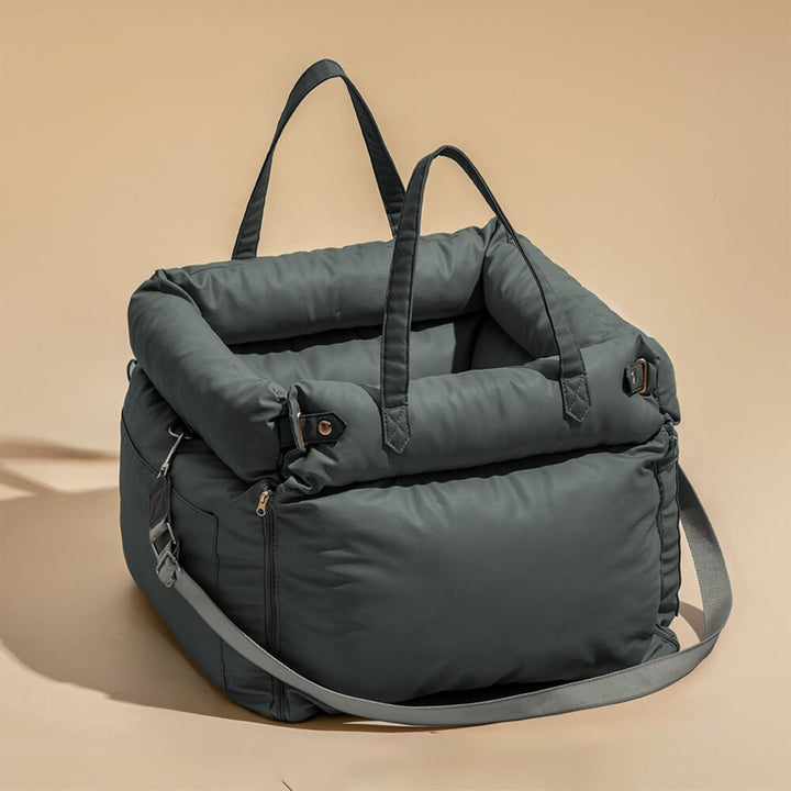 Faux-Leder Hunde Booster Bett – Stylisch, Sicher und Bequem | Karnz