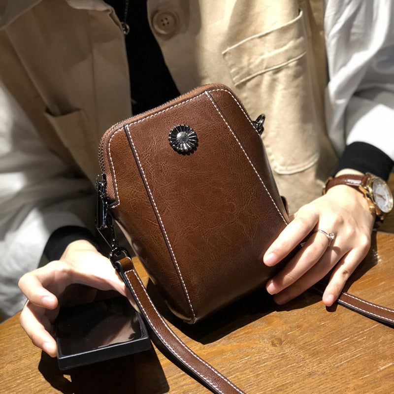 Handytasche aus weichem Leder für Damen