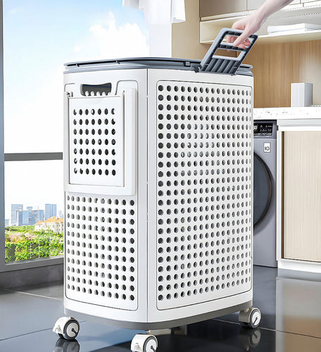 GlideEase Laundry Bin — Müheloses Wäschetragen ohne Rückenschmerz für ordentliche, frische Kleidung | Karnz