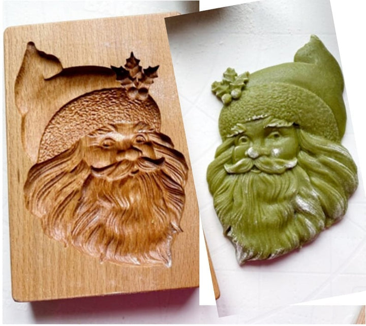 Keksausstecher-Set aus Holz | Gravierte Gebäckstempel | Lebkuchen- und Kekspresse