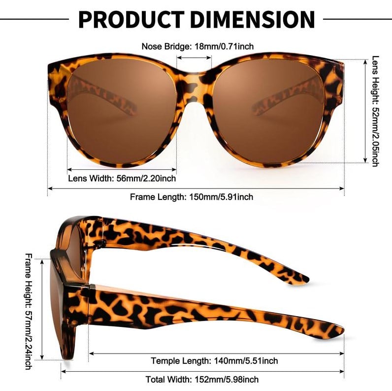 Übergroße Cat-Eye-Sonnenbrille UV400 Polarisiert | Karnz