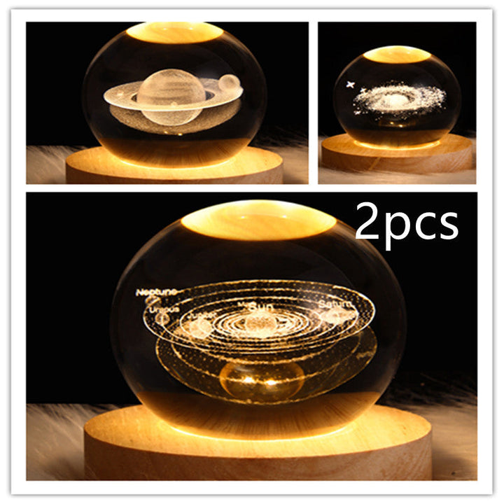 3D Galaxy Kristallkugel LED Nachtlicht | Karnz