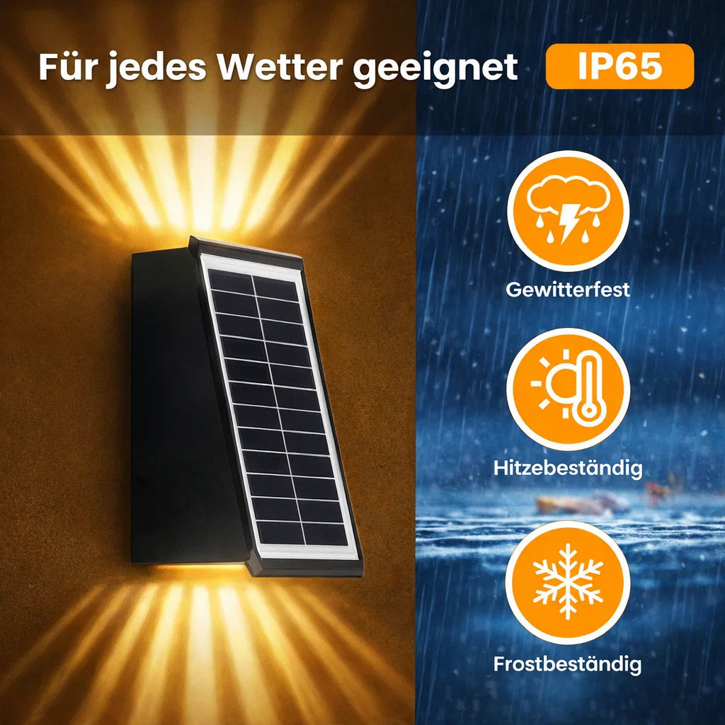 Solar-Wandleuchte — Zaubere magische Stimmung und Aufmerksamkeit ohne Kabelsalat | Karnz
