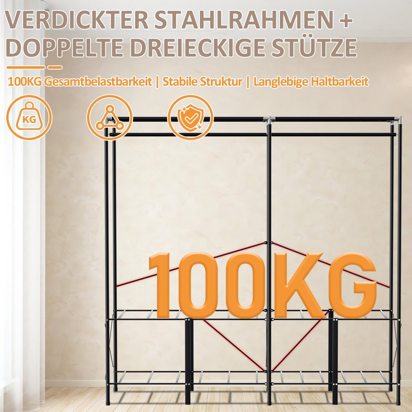 Klappbarer Kleiderschrank Schlafzimmerschrank | Karnz