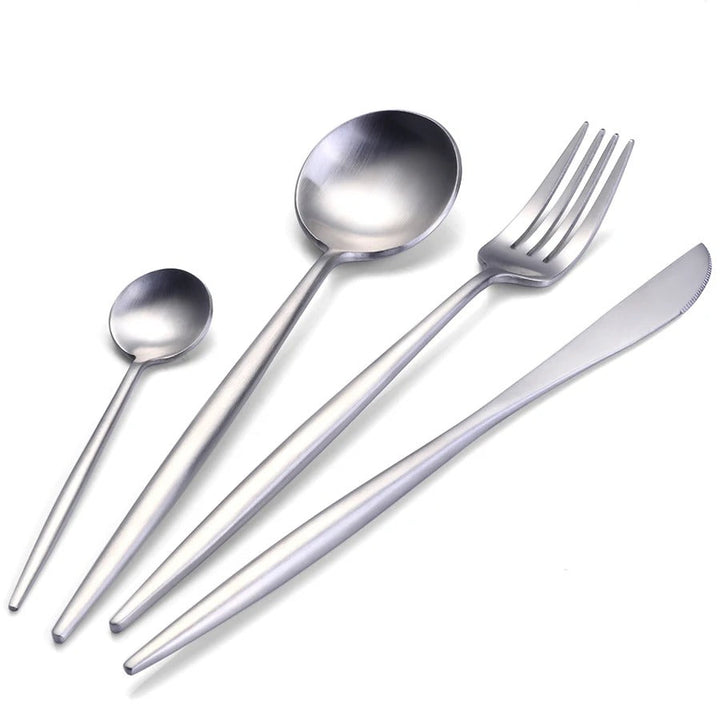 Silber Edelstahl Besteckset | Karnz