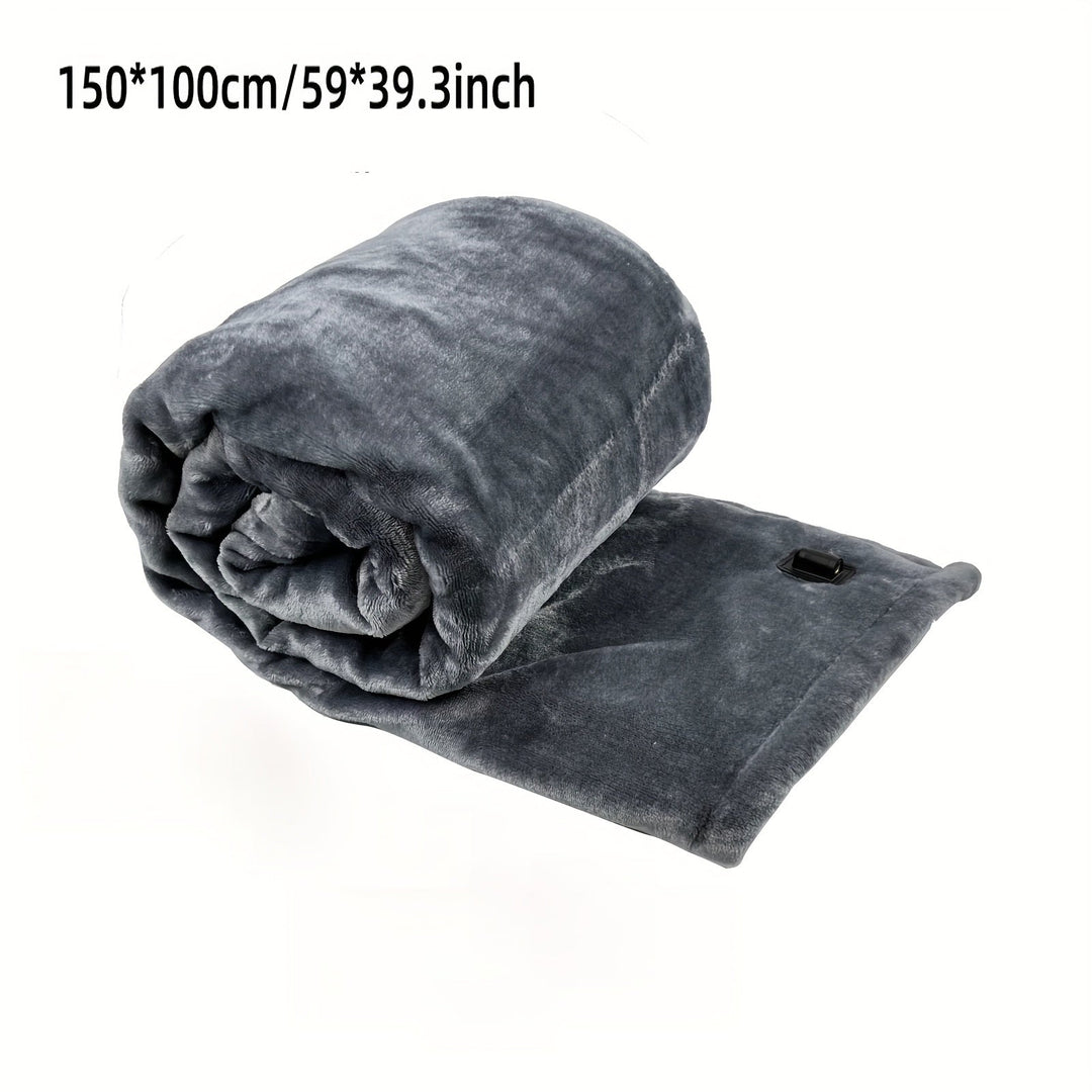 12V beheizte Auto-Decke - Weiche Fleece-Decke mit Überhitzungsschutz für Auto und Camping | Karnz