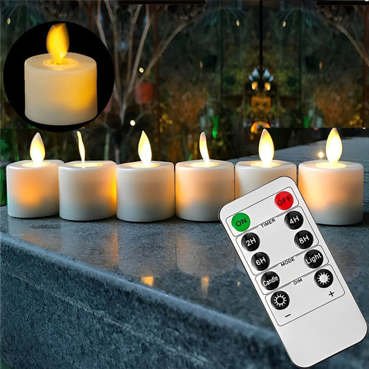 Elektronische Kerze mit bewegter Flamme | Dochtlose LED-Kerze
