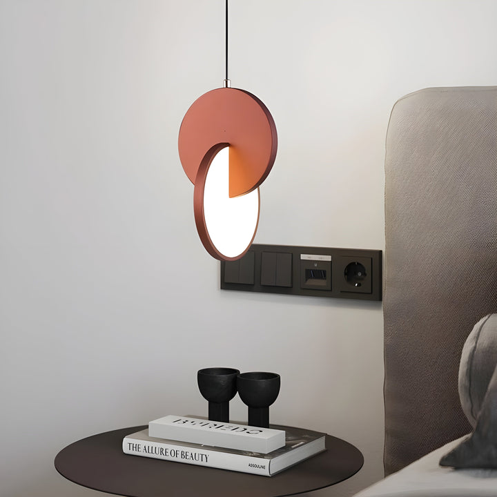Moderne skandinavische LED-Pendelleuchte mit rundem Rahmen und warmem Glühen Karnz