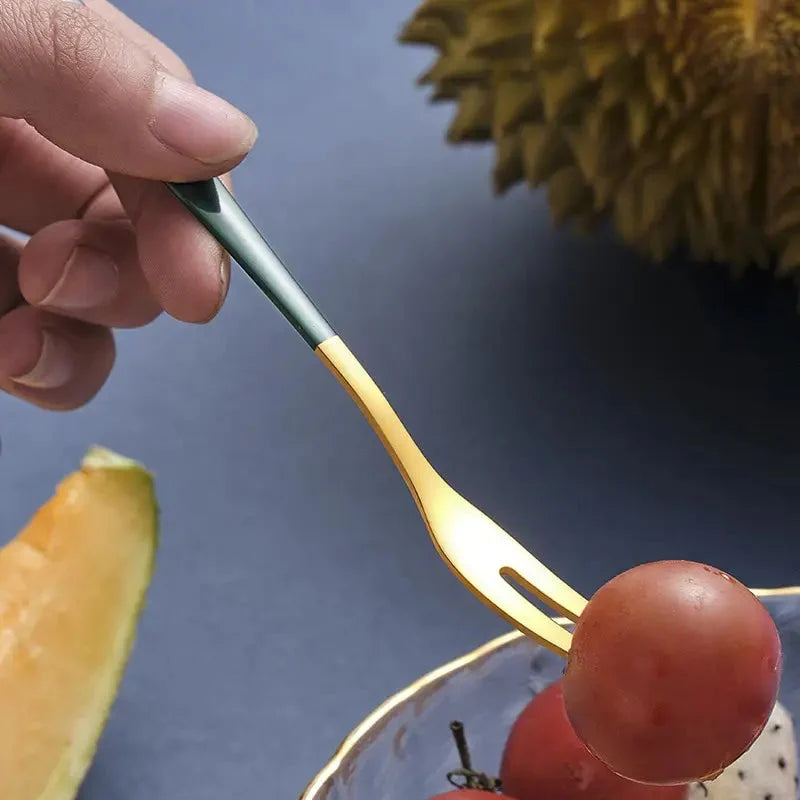 7 Stück Edelstahl Obstgabel Dessert Kuchengabeln Salatgabel | Karnz