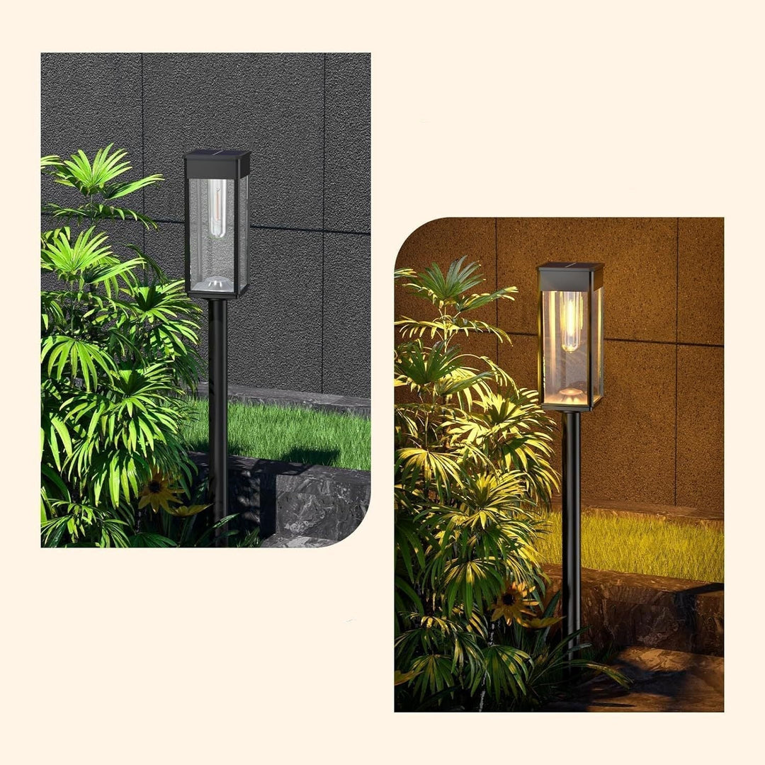 Solarbetriebene Gartenleuchte für Außenbereich - Moderne LED-Wegeleuchte für Beleuchtung von Wegen, Terrasse und Garten | Karnz