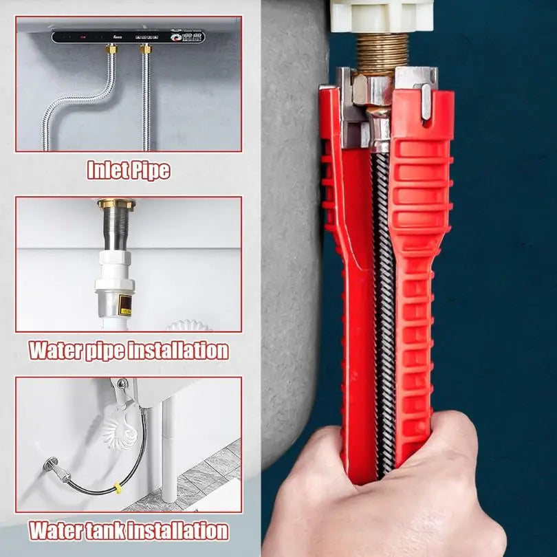 8-in-1 Spülenschlüssel | Essentielles Sanitärwerkzeug