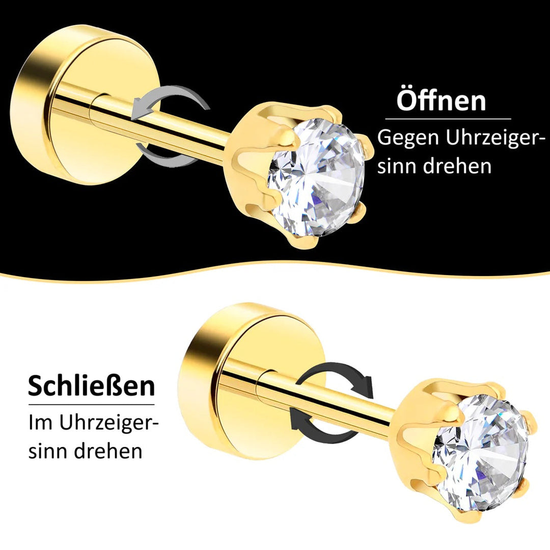 Ohrringe mit flachem Rücken | Karnz