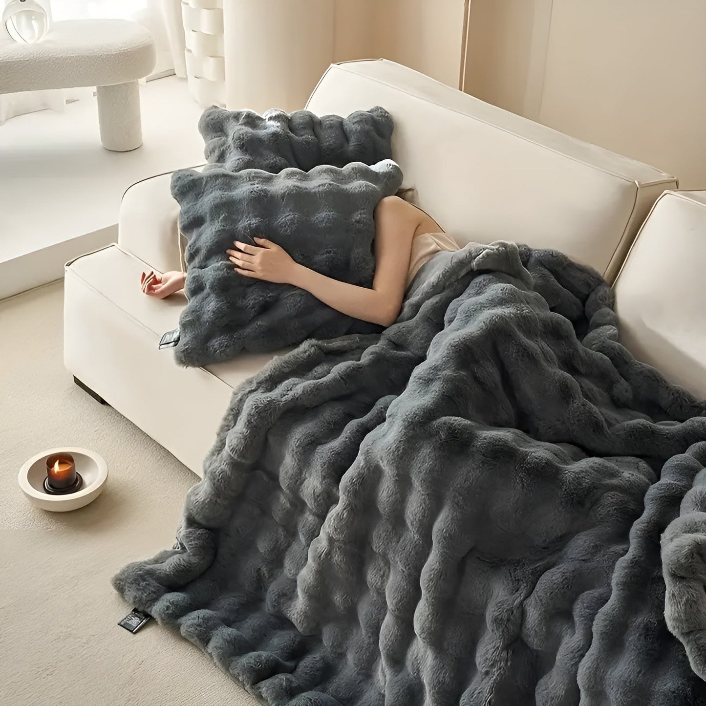 Fleece- und Fleece-Karnzanket – Extra weich und warm | Perfekt für Sofa und Schlafzimmer