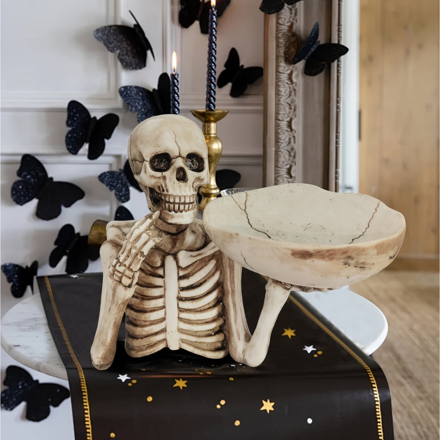 GhoulBowl Skull Bowl – Harz Halloween Süßigkeiten Schüssel und Gothic Dekoration | Karnz