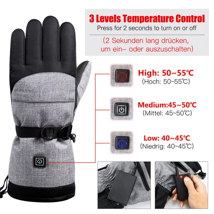 Verstellbare Temp 40-55 °C beheizte Handschuhe | Karnz