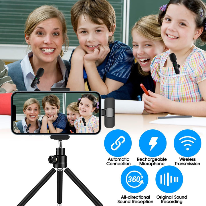 2-Pack kabelloses Mikrofon für iPhone iPad
