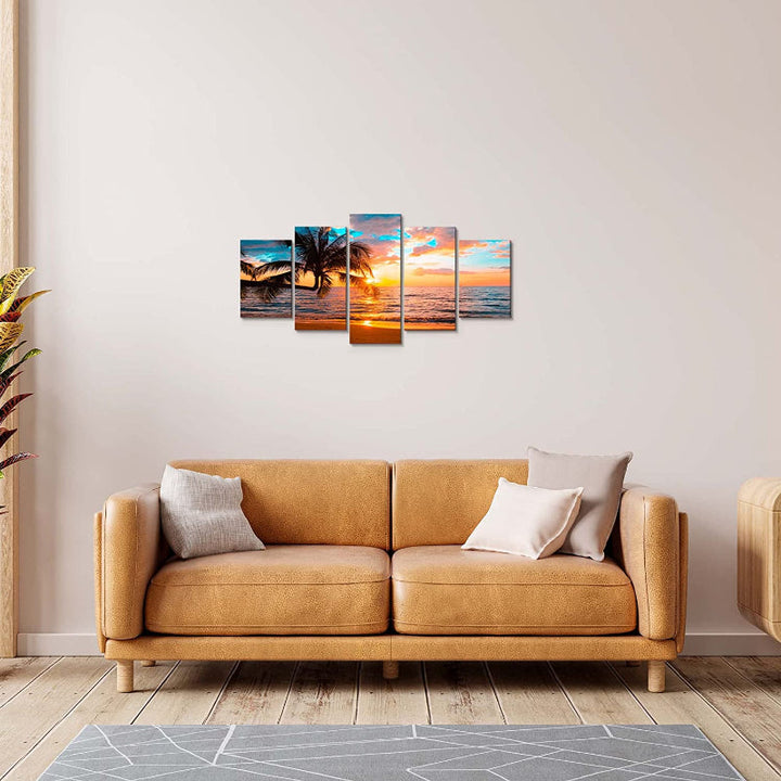 5-Teiliges Abstraktes Strand - Leinwand Wandkunst Gemälde