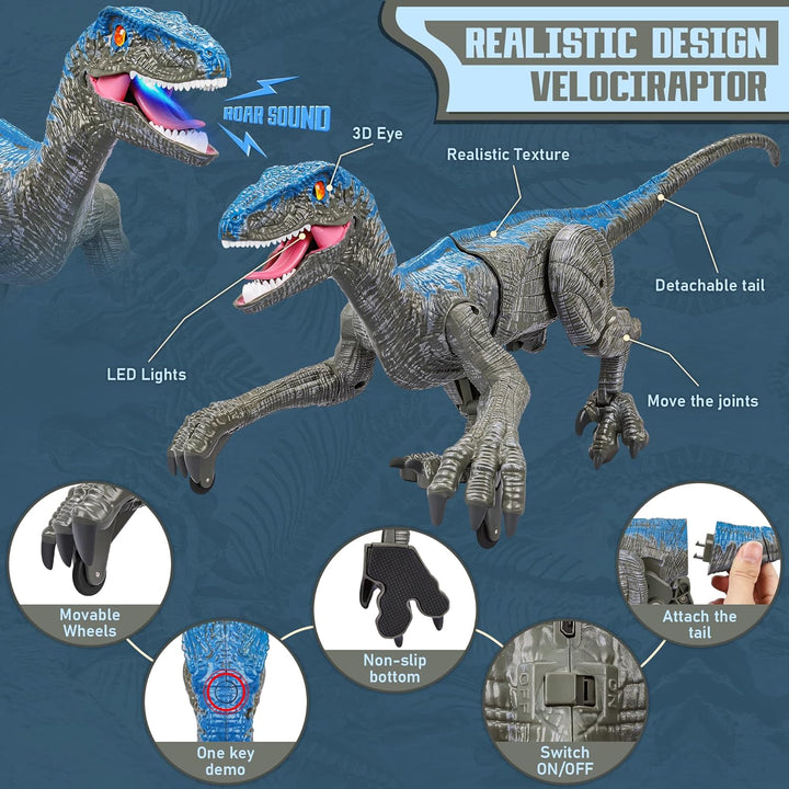 RaptorMove – Ferngesteuertes Dinosaurier-Spielzeug mit Sound, LED und realistischen Bewegungen