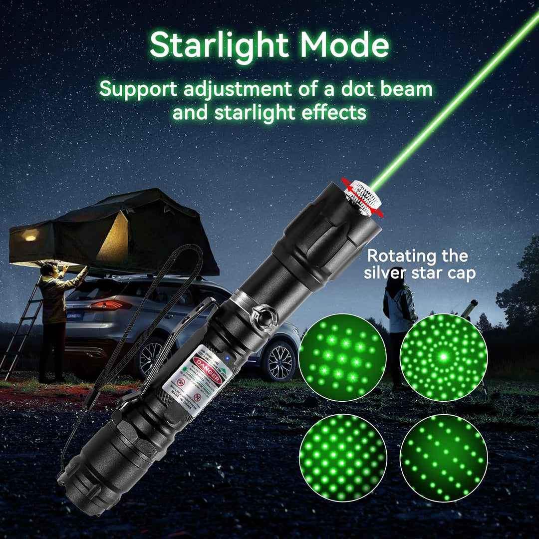 Wiederaufladbare grüne LED-Taschenlampe für den Außenbereich