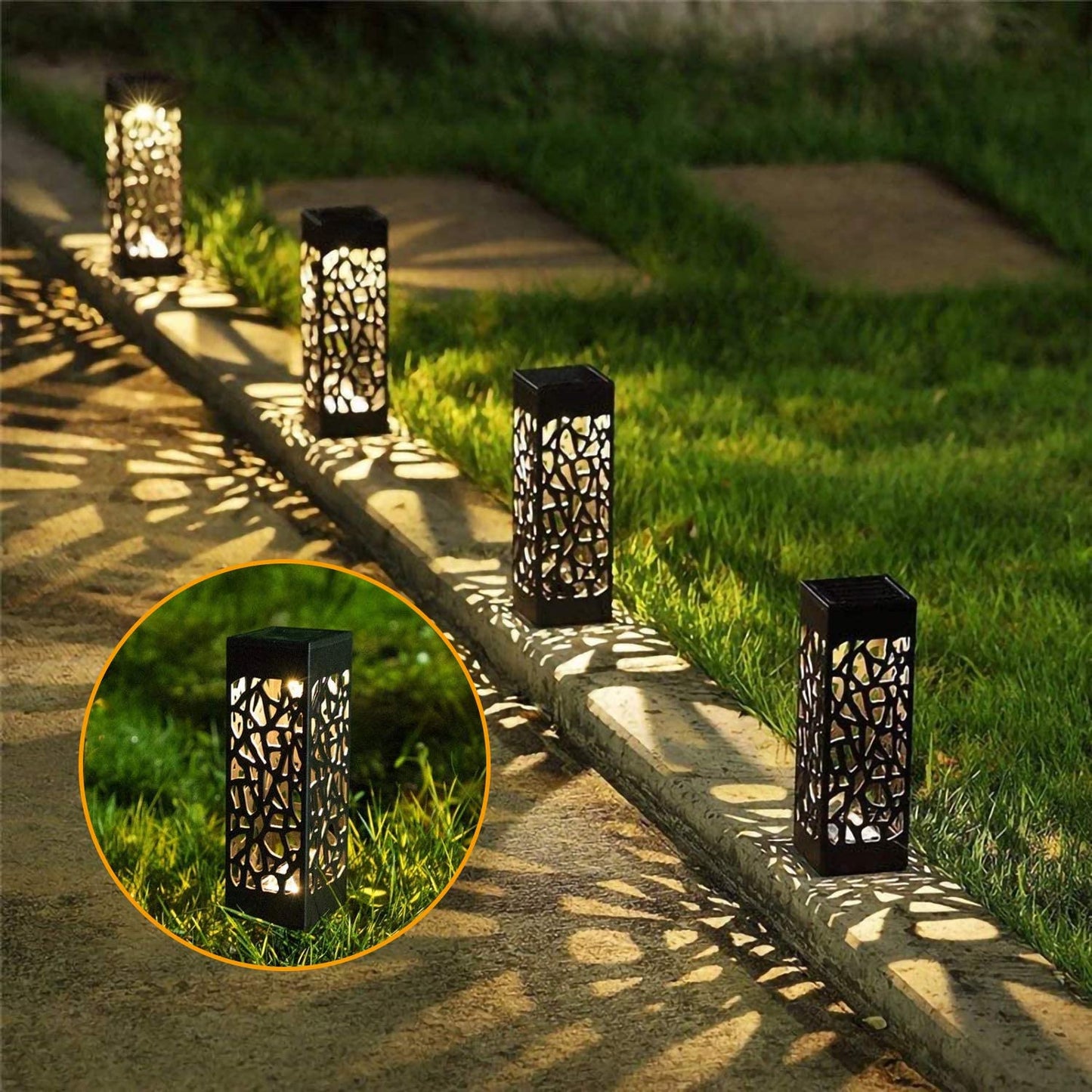 12X Solarleuchten LED Wegeleuchten Gartenbeleuchtung | Karnz