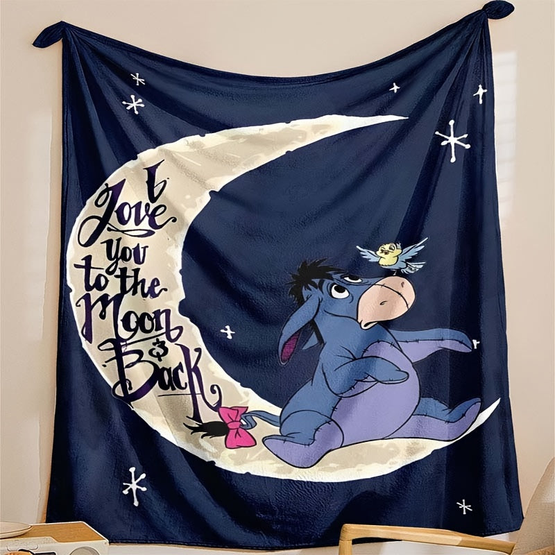 Weiche Fleecedecke mit Eeyore-Motiv – erhältlich in verschiedenen Größen für alle Jahreszeiten.
