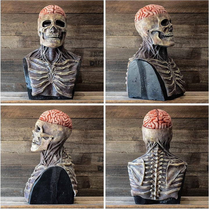 Halloween-Totenkopfmaske mit Gehirndetails