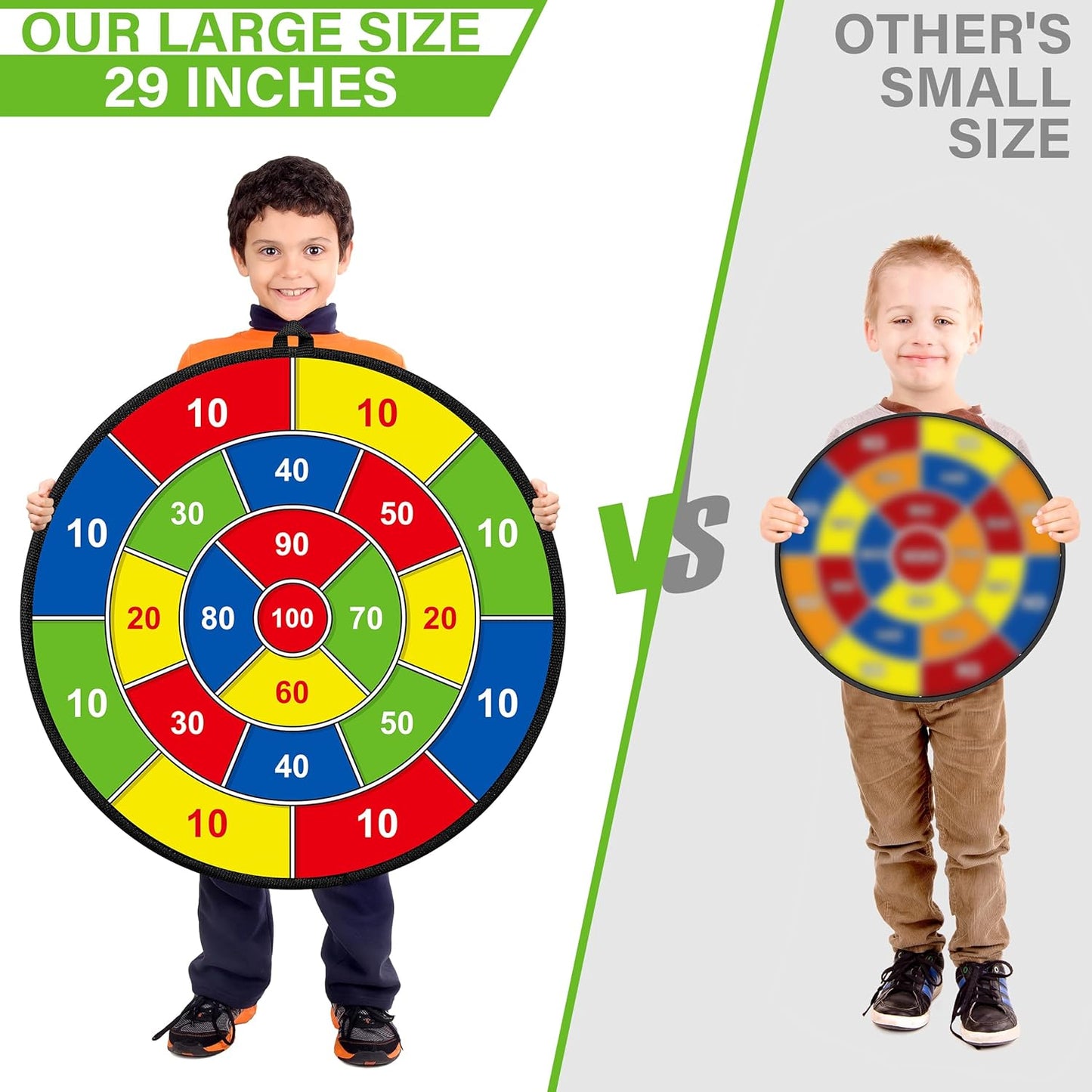 Großes doppelseitiges Dartboard für Kinder – Spielen, Lernen und Entspannen