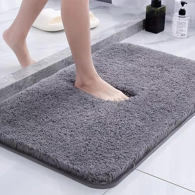 Dicker Mikrofaser-Badteppich - Weich, Saugfähig, Rutschfest - Perfekt für Bad und Schlafzimmer | Karnz