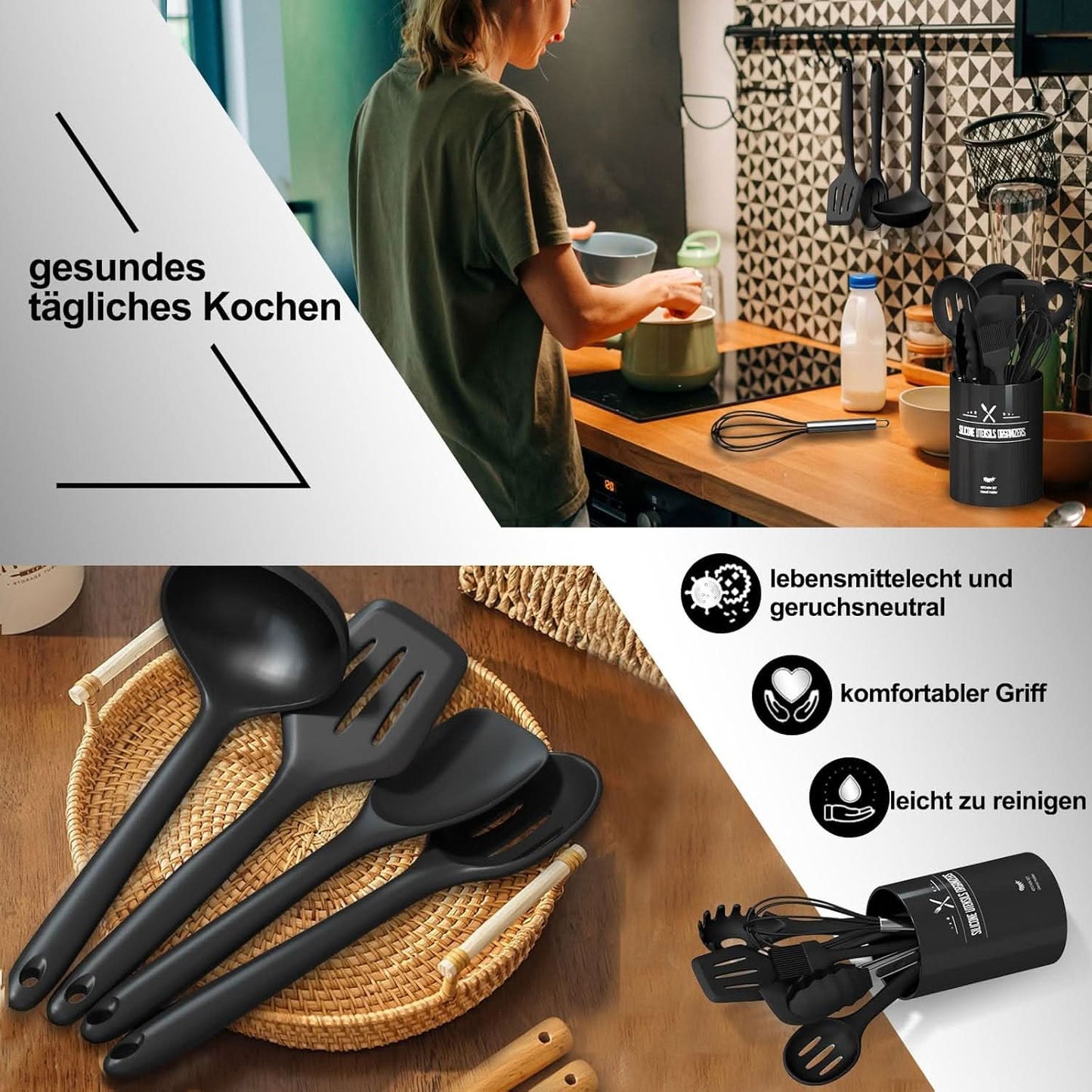 KitchenPro - Silikon-Küchenutensilien-Set