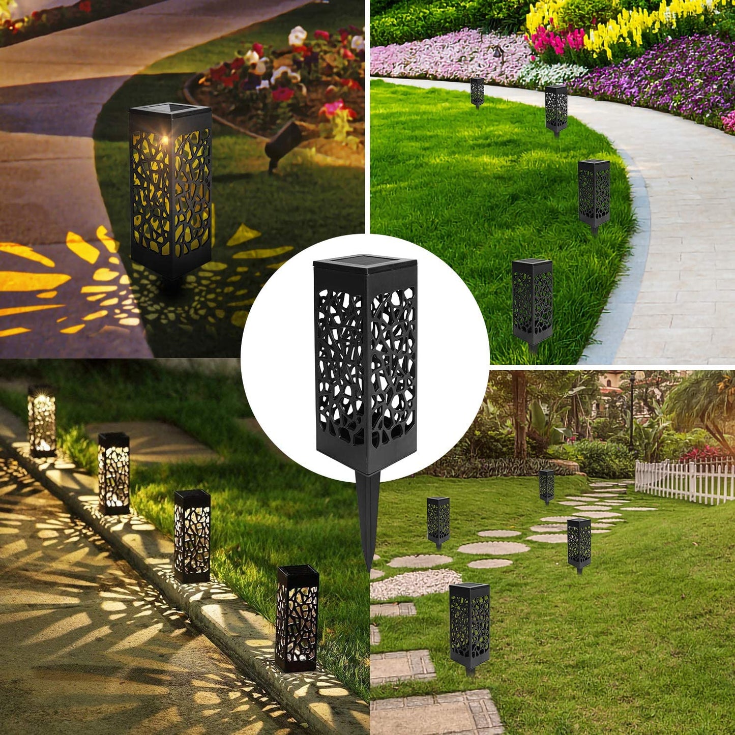 12X Solarleuchten LED Wegeleuchten Gartenbeleuchtung | Karnz