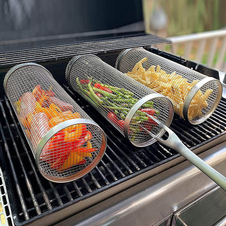 Edelstahl Rolling BBQ Grillkorb | Karnz