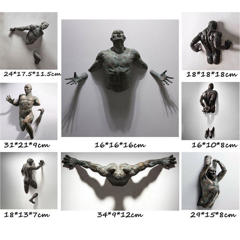 Wandskulptur | Hängende Kunst aus Kunstharz | Modernes abstraktes Design