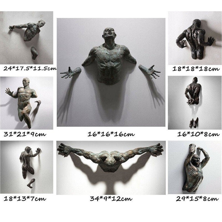 Wandskulptur | Hängende Kunst aus Kunstharz | Modernes abstraktes Design