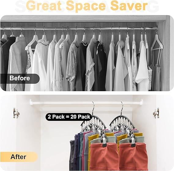 Leggings-Organizer Kleiderbügel mit Gummi-Clips | Karnz