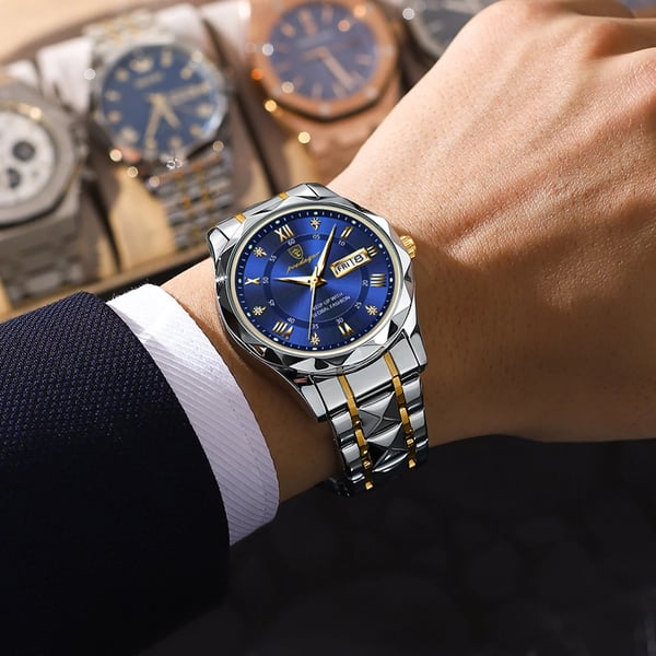 Wasserdichte Luxus-Herrenarmbanduhr einer Top-Marke mit Leuchtfunktion