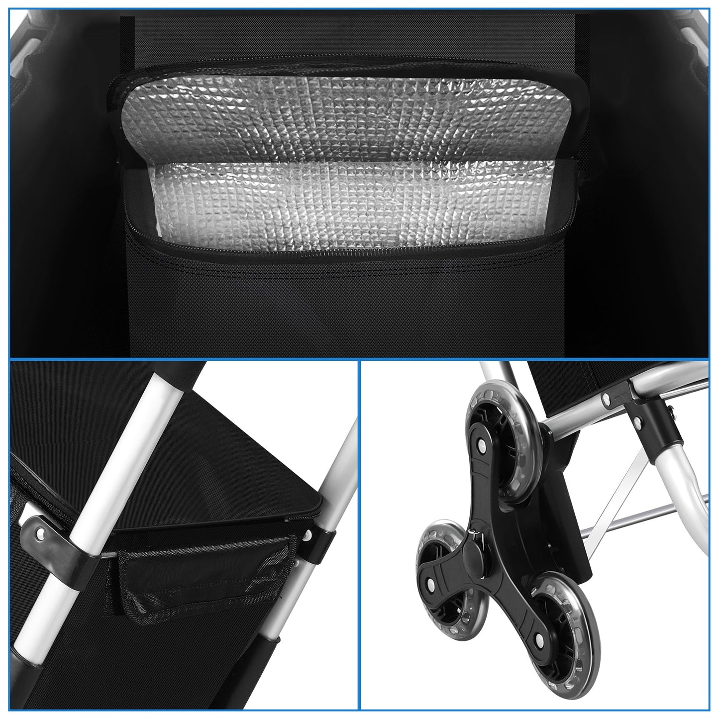 Einkaufstrolley Einkaufsroller Klappbar 40L | Karnz