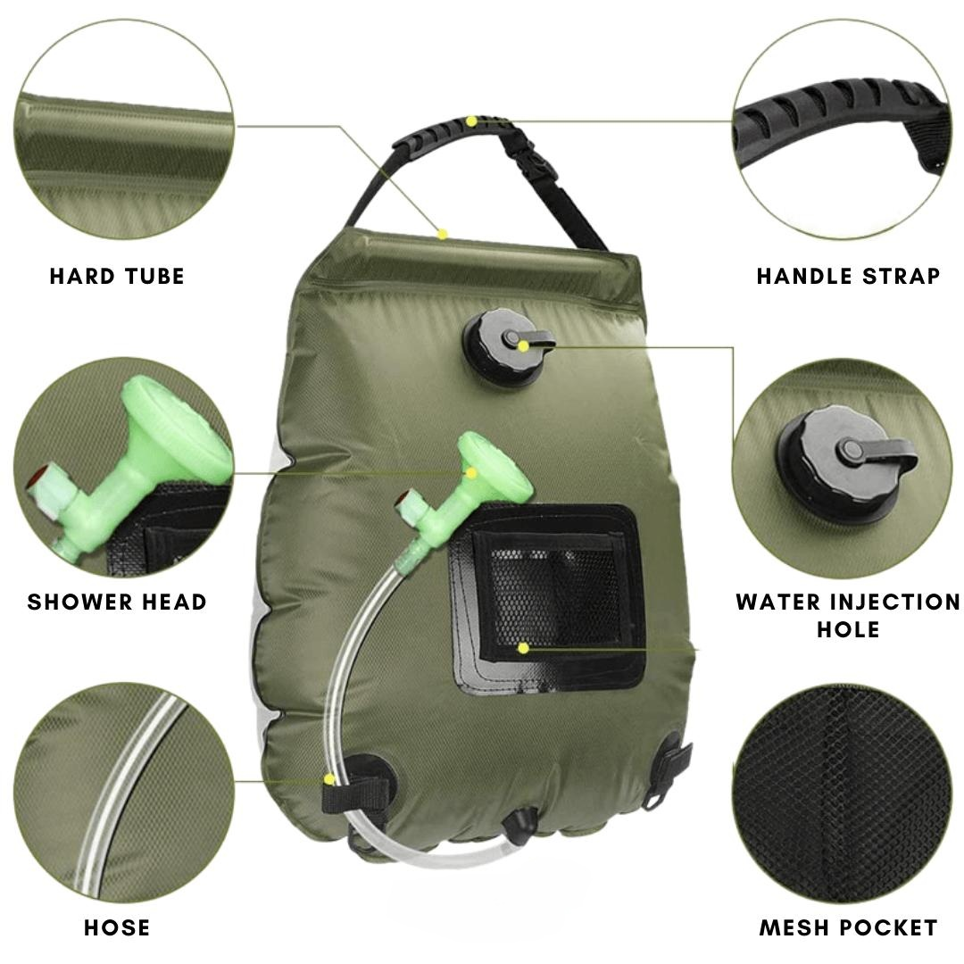 SolarFlow Portable Shower — Erleben Sie warme Freiheit und Frische, wo immer das Abenteuer ruft | Karnz