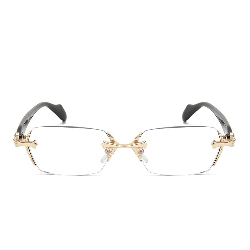 Anti-Blaulicht-Brille für Alterssichtigkeit, HD-Randlose Brille