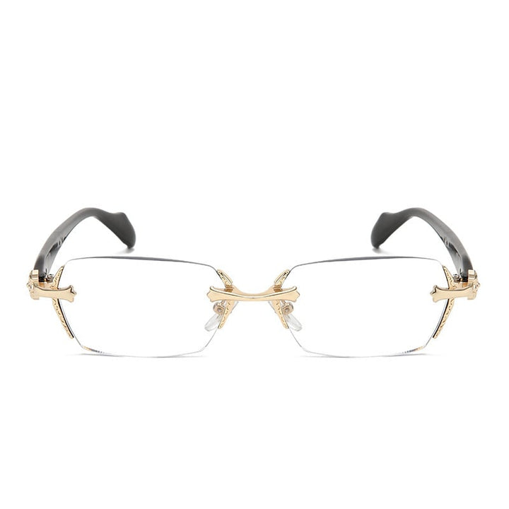 Anti-Blaulicht-Brille für Alterssichtigkeit, HD-Randlose Brille