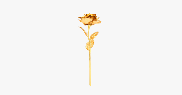 Echte, 24 Karat vergoldete Rose mit Geschenkbox